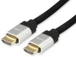 Equip 119383 HDMI 2.1 itin didelės spartos kabelis, 5,0 m, 8K/60Hz, 4K/120Hz, 5 m, HDMI Type A (Standard), HDMI Type A (Standard), 48 Gbit/s, garso grąžinimo kanalas (ARC), juodas, sidabrinis