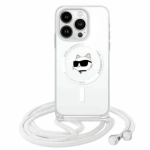 Karl Lagerfeld KLHMP16XHCCHNT Apple iPhone 16 Pro Max 6.9" dėklas telefonui skaidrus IML Choupette Head & Cord MagSafe