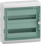 Schneider Electric SCHNEIDERE Hermetinis skirstomasis įrenginys Schneider Mureva / d. Kaedra 2x18 IP65 UV MRV-2-18-NT-T 13434 pavir&scaron;inės permatomos durys.