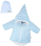 Žieminis paltas kūdikiui su kepure Nicol Kids Winter mėlynas, dydis 56 (0-3m), 56 (0-3m)