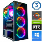 Stacionarus kompiuteris INTOP Ryzen 5 7600X 32GB DDR5 500SSD M.2 NVME RTX3050 6GB WIN11 (RW49031WH)
