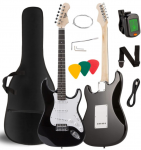 Elektrinės gitaros rinkinys V-TONE EG 39 BK 4/4 Stratocaster, Juodos spalvos
