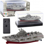 Lean Toys Karinis nuotoliniu būdu valdomas laivas RC, sidabrinis 15 cm