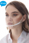 "JK MEDICAL" daugkartinio naudojimo mini veido skydelis - dalinis skydelis maistui ir mažmeninei prekybai, 10 vnt.