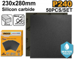 Ingco abrasive paper P240 230 x 280mm, 50 pcs