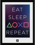 Plakatas Abysse PLAYSTATION &ndash; įrėmintas spaudinys &bdquo;Eat Sleep Repeat&ldquo; (30x40)