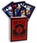 Merida Bicycles Žaidimų Kortos - Bicycle Rider Back Reverse Deck 54 Kortos Plastiku Padengtos Raudonos/Juodos