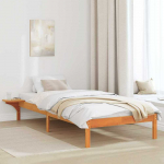 Lova Lovos rėmas Va&scaron;ko ruda 90 x 190 cm Kietos pu&scaron;ies mediena