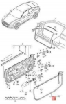 VAG Naujas originalus Audi A5 08/16 i&scaron;orinis gumos durų sandariklis de&scaron;inėje 8T0837912G OEM