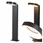 Realprices LED sodo &scaron;viestuvas, 18 W, modernus, 60 cm, lauko stulpas, pastatomas, apvalus