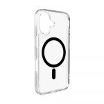 Puro Lite Mag TPU+PC dėklas suderinamas su MagSafe skirtas Apple iPhone 17 - skaidrus su juodos spalvos žiedu