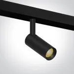 7W LED &scaron;viestuvas į magnetinę sistemą ONELIGHT MINI/MIDI/MAXI/P&P, juodas, 3000/3500/4000K, 48V, 42138/B/V