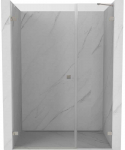 Du&scaron;o durys Mexen Lunar-B, kairė, 145 cm, transparent/brushed nickel