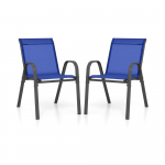 Fotelis Bonideco Select Rinkinys i&scaron; 2 sodo kėdžių 56x70x84cm., mėlynos/juodos spalvos