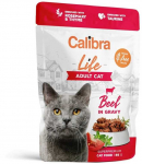 Kačių Maistas - CALIBRA Cat Life Suaugusiųjų Jautiena padaže Drėgnas Maistas 85g