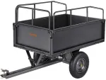 Plieninis savivartis vežimėlis 0.48 m&sup3; 272 kg ATV UTV priekabai, sodui, vejai, kroviniams