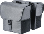 Basil BASIL GO DOUBLE BAG 32L, dvigubas miesto krep&scaron;ys, užsegamas dirželiais, pilkas (NAUJIENA)