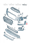 Vag Priekinis Spoileris Desinysis Audi A4 Avant A4 S4 2016 2024 Originalus 8W0807062BMX3