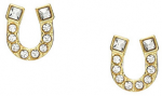 Fossil Gold-plated stud earrings Horseshoe JF04908710