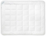 Pavasarinė antialerginė antklodė, 155x200 cm, 800g, baltas medvilninis užvalkalas, DreamFill pluo&scaron;to užpildas, pralaidi orui ir lengva, patalynė miegui