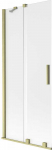 Gold Vonios sienelė Mexen Velar, 85 x 150 cm, Brushed auksinis/matinis stiklas