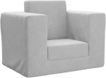 Vaiki&scaron;ka sofa-lova, &scaron;viesiai pilkos spalvos, mink&scaron;tas pliu&scaron;as