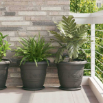 Augalų vazonai 6 pcs Juoda &Oslash; 39 x 32 cm Plastmasė