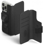 Dėklas Ringke iPhone 16 Pro/16 Case Folio Grip Wallet Magnetic Juodas