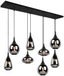 Pakabinamas &scaron;viestuvas TRIO LUMINA, 8 x E14, max 40W, juodos sp., 115 x 20 x h150 cm