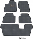 Eko odos kilimėliai QuiltyMats MAZDA CX-80 nuo 2024m. (7v., I, II ir III eilės) (Pilka / pilkos siūlės)