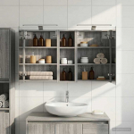 Vonios spintos komplektas su lentyna 3 pcs 100 x 10,5 x 60,5 cm