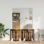 Sulankstomas &scaron;unų tvora 4 pcs Rūkytas Ąžuolas 201 x 38 x 70 cm