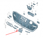 VAG AUDI E TRON GEN Platininė Pilka Radiatoriaus Grotelės Apdaila Originali 4KE8532413DA