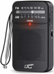 Lamex LTC portable pocket radio LEGA, AM/FM, mini jack, juodas
