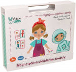Adam Toys Magnetinė profesijų dėlionė su drabužių priedais, vaikams nuo 3 metų, lavina smulkiąją motoriką, spalvota