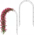 Relaxdays Rose Arch 240x140x38 cm Juodas plienas