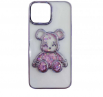 iLike Apple iPhone 13 Silikoninis dėklas Print Desire Bear Violetinė