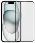 Evelatus iPhone 16 2.5D Pilna Seguma Stikls ar Antistatisku Pārklājumu Gai&scaron;i Melna Rāmja Ultra-Clear Gadījumos Draudzīga Aizsardzība