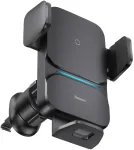 Baseus Wisdom indukcinio įkroviklio automobilinis telefono laikiklis lipniam lapeliui juodas (CGZX000001)