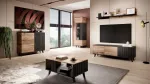 RANDOM P-1 hanging shelf, color: wotan oak/juodas