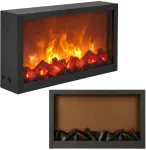 Vilde Dekoratyvus LED židinys, metalinis, 10 x 41 x 25 cm