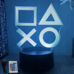 Bez Marki Naktinė lempa 3D PlayStation Icons Light RGB Pilot Dotyk USB dla Gracza