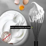 Silikoninis &scaron;luotelė, juoda &scaron;luotelė, silikoninių vielų balioninė &scaron;luotelė mai&scaron;ymui, plakimui, mu&scaron;imui, putojimui ir mai&scaron;ymui (10 colių, juoda)