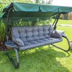 Hobbygarden Pagalvė sūpynėms, pagalvė sodo suolui su atlo&scaron;u, atspari vandeniui, 140 cm