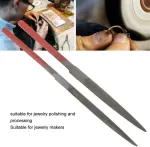 Syh&aqye 2 vnt. mini adatinių dildžių rinkinys raudona rankena papuo&scaron;alų gamybos &scaron;lifavimo įrankių priedai stiklui medžiui akmeniui papuo&scaron;alams apvalios plok&scaron;čios formos