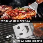 Barbecue mentelė griliui, 7-in-1 grilio įrankis, daugiafunkcinis grilio įrankis, dovanos tėčiui, dovanos vyrams