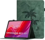Oduio dėklas, skirtas Lenovo Tab M11 (tb330fu/tb330xu) 11 colių plan&scaron;etiniam kompiuteriui, auk&scaron;čiausios kokybės Pu odinis daugiafunkcis apsauginis dėklas su kortelių lizdu ir automatinio miego/pabudimo funkcija, žalias