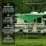 Velway brezentas, audinys, brezentas 100 g/m&sup2;, žalias &ndash; 2 m x 3 m = 6 m&sup2;, neper&scaron;lampamas palapinės paklotas, apsauginis brezentas &ndash; sunkvežimio brezentas su kilpomis, atsparus ply&scaron;imui, atsparus uv spinduliams &ndash; sodui
