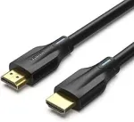 Prendeluz Hdmi kabelis 1 metras 2.1 8k juodas didelės spartos kabelis Earc Hdcp 2.2&2.3 dinaminis Hdr D.olby Atmos suderinamas su Ps5 Hdtv monitoriumi