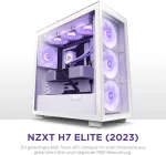Nzxt H7 Elite 2023 - Cm-h71ew-02 - Atx Mid-tower žaidimų kompiuterio korpusas - Usb-c prievadas - grūdinto stiklo priekinis ir &scaron;oninis skydelis - 3 x F-series 140 mm Core Rgb ventiliatoriai įtraukti - paruo&scaron;tas vandens au&scaron;inimui - baltas
